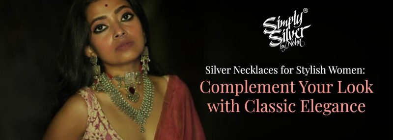 Silver necklace jewelry